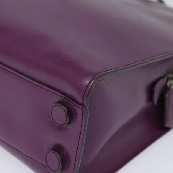 PRADA Leather Hand Bag Purple Auth 80093 - Picture 16 of 16